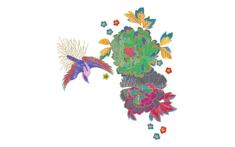 美丽花鸟