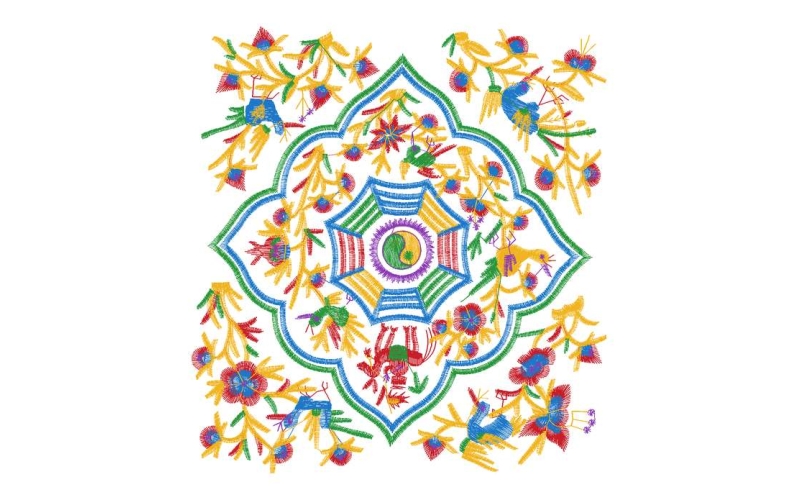 民族包美丽花卉