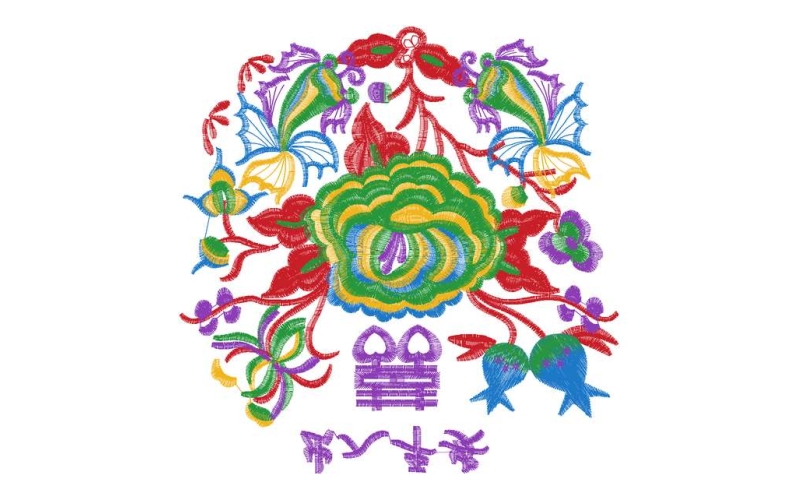 民族包美丽花卉