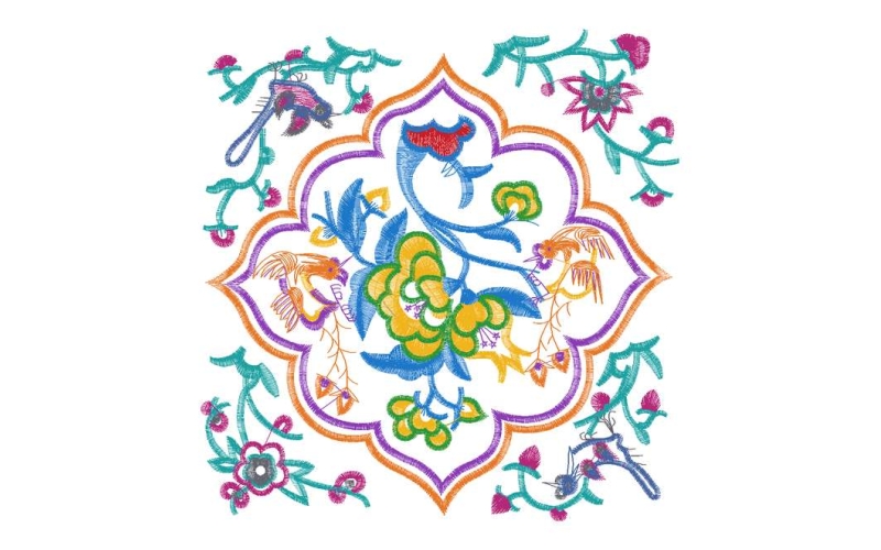 民族包美丽花卉