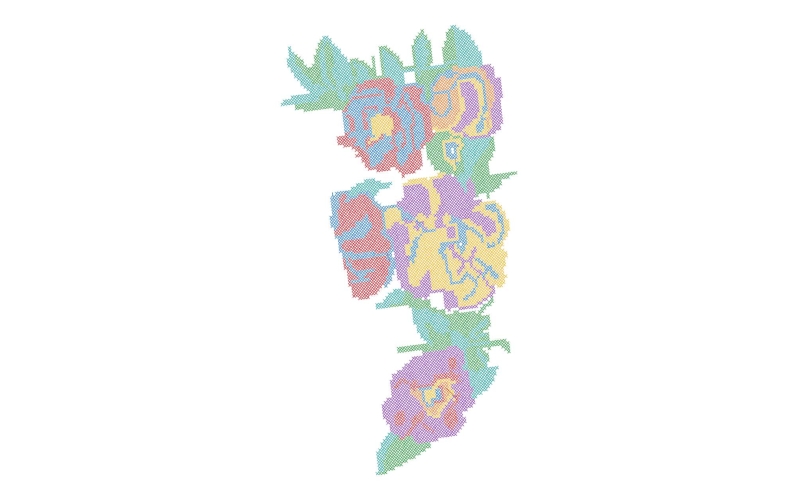十字绣美丽花卉