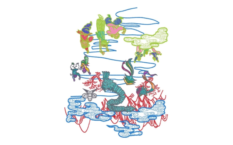 百子图人物男孩