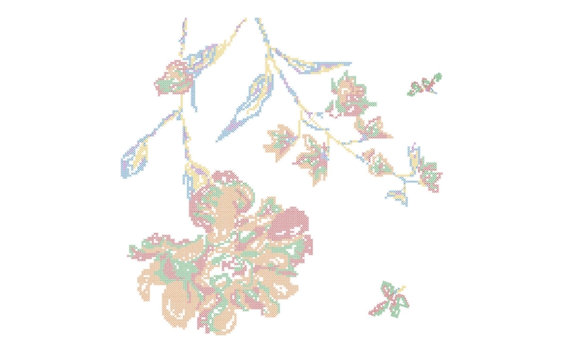 十字绣美丽花卉