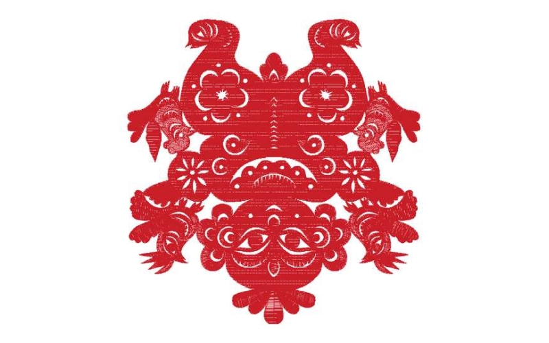 中式男孩图案